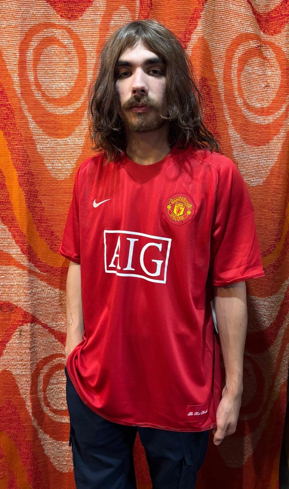 Manchester United 07/09 Rio Ferdinand Signed Home Football Shirt