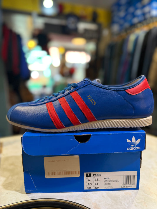 Adidas Paris Lush Blue / Lush Red / Off White – UK 12