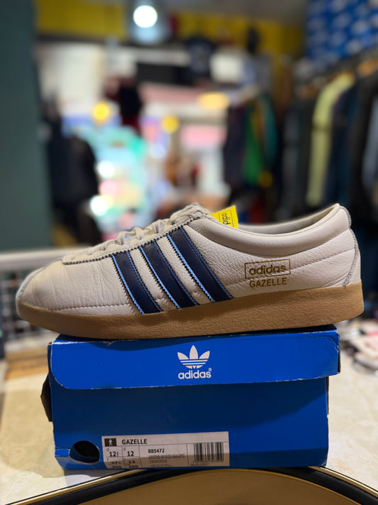 Adidas Gazelle Vintage Dentist Chair Crystal White/Dark Blue/Light Blue UK 12