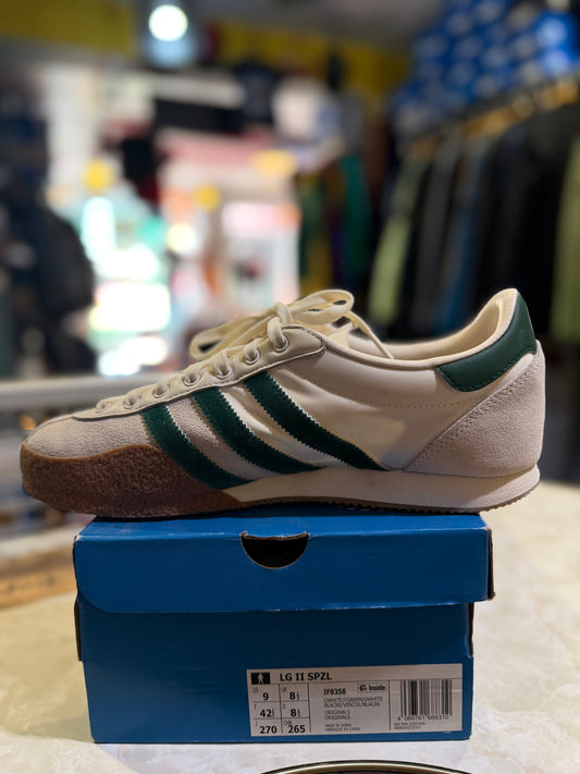 Adidas LG II SPZL Chalk Green White 1F8358 UK 9 - pair on box