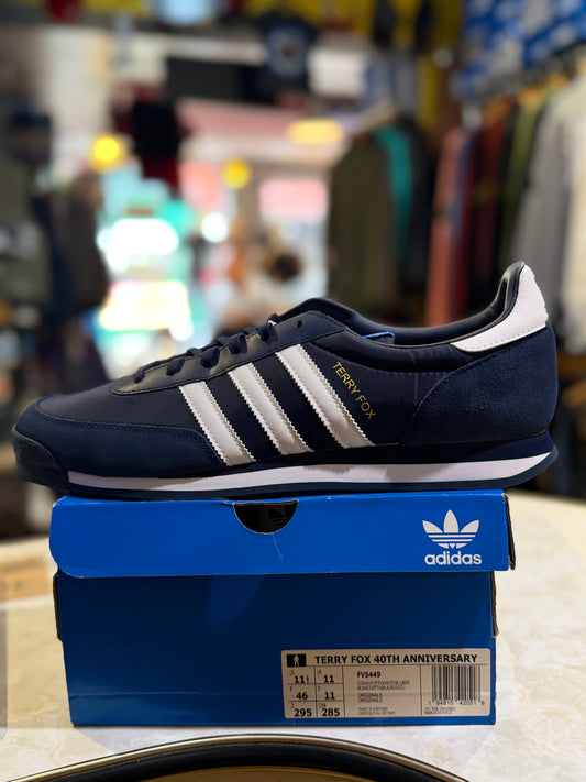 Adidas Terry Fox 40th Anniversary FV5449 Navy White - Side view on box
