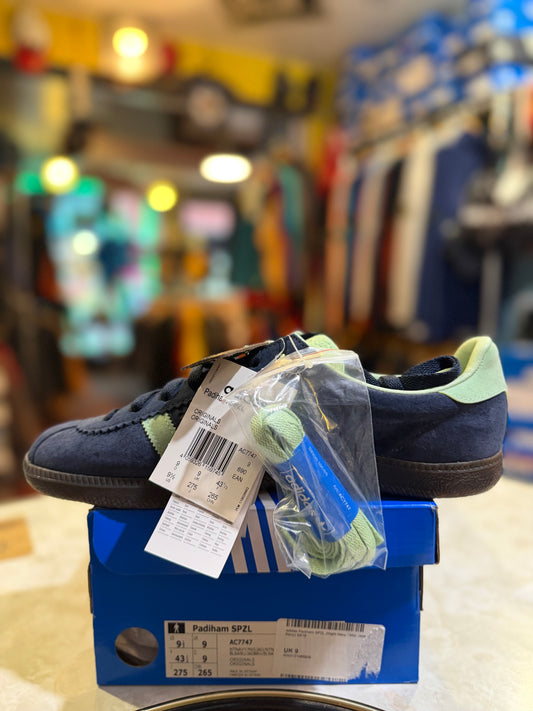 Adidas Padiham SPZL AC7747 UK 9 navy and mint on original box