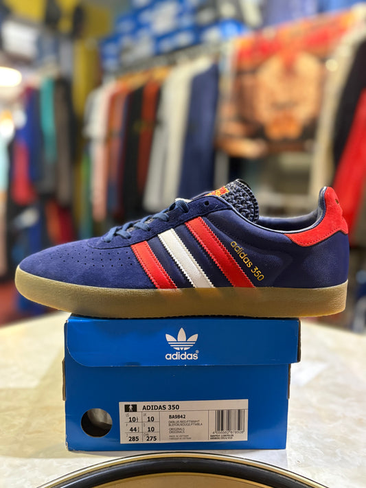 Adidas 350 BA9842 Collegiate Navy White Red trainers side view