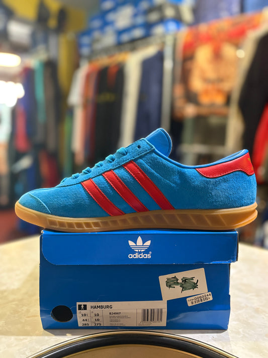 Adidas Hamburg - Solar Blue / Red / Gum- UK 10