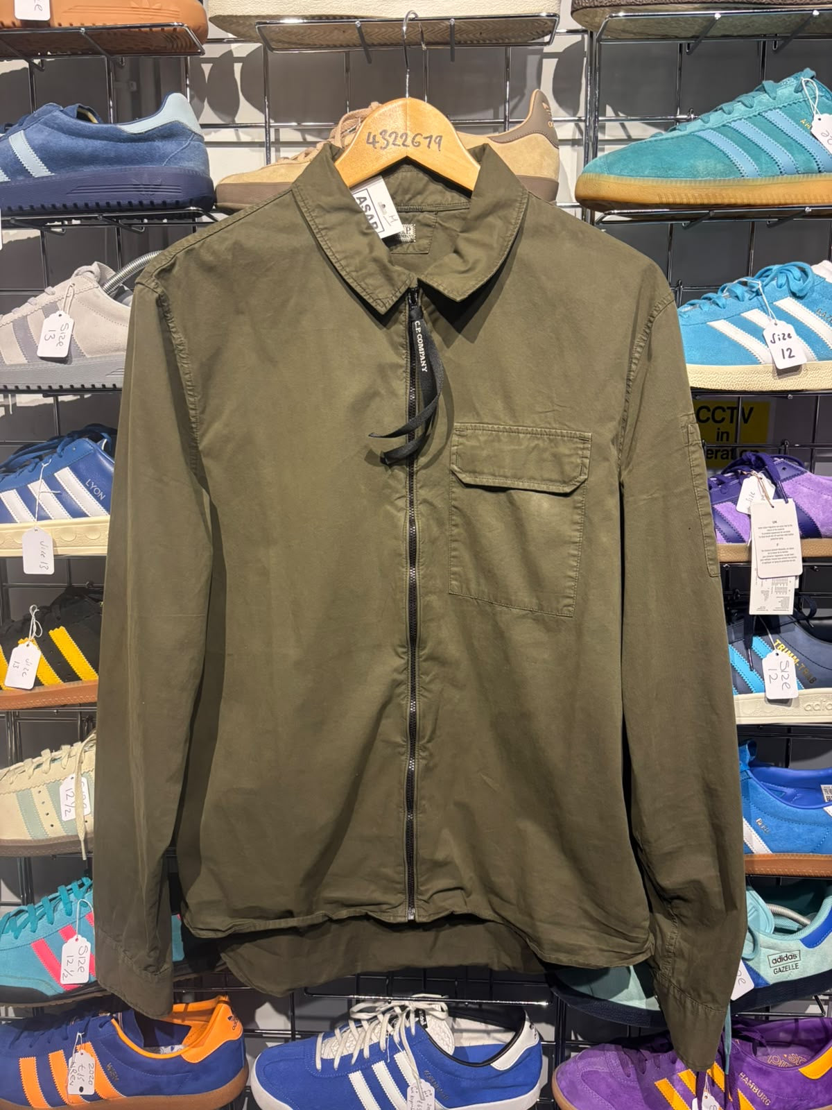 C.P. Company Ivy Green zipped overshirt front