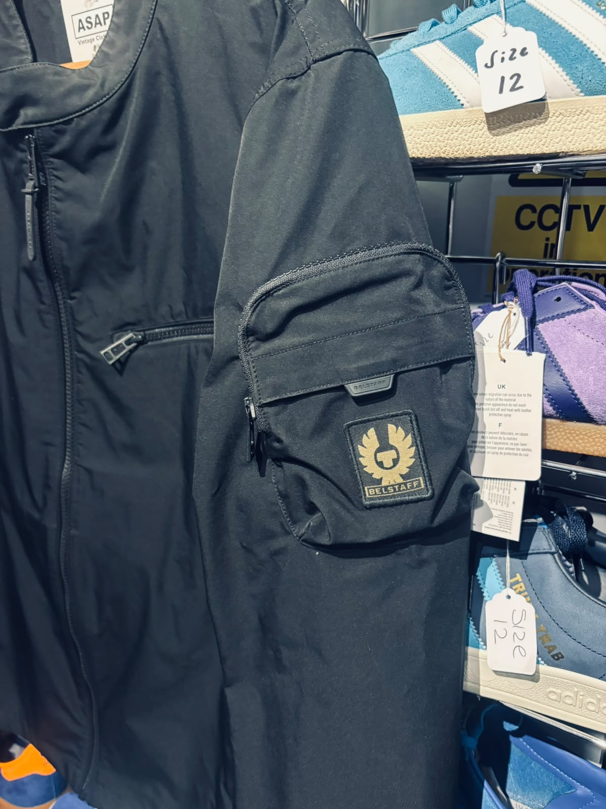 Belstaff Beam black technical jacket detail