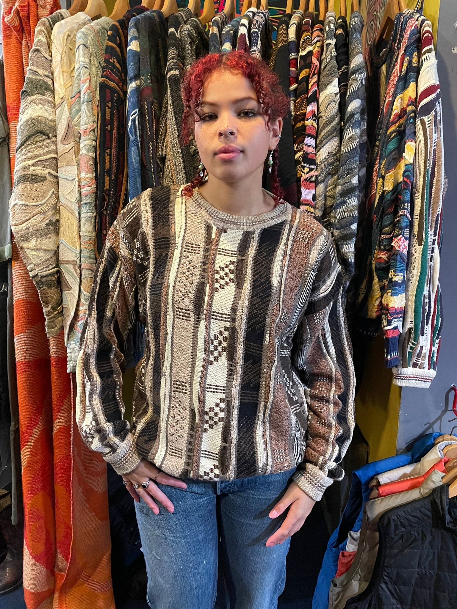 Coogi-Style 90s Pullover Jumper