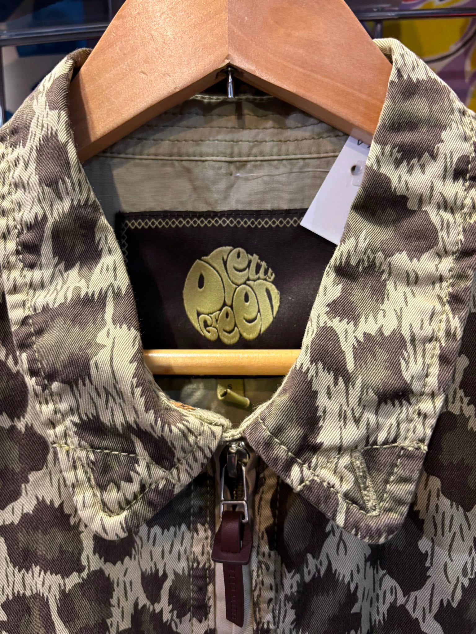 Pretty Green Leopard Print Harrington Jacket - Label detail