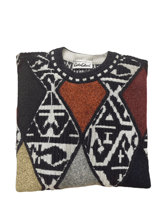 Italian Coogi-Style Pullover Jumper (g)