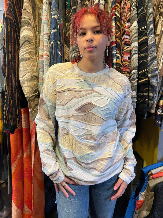 Coogi-Style 90s Pullover Jumper