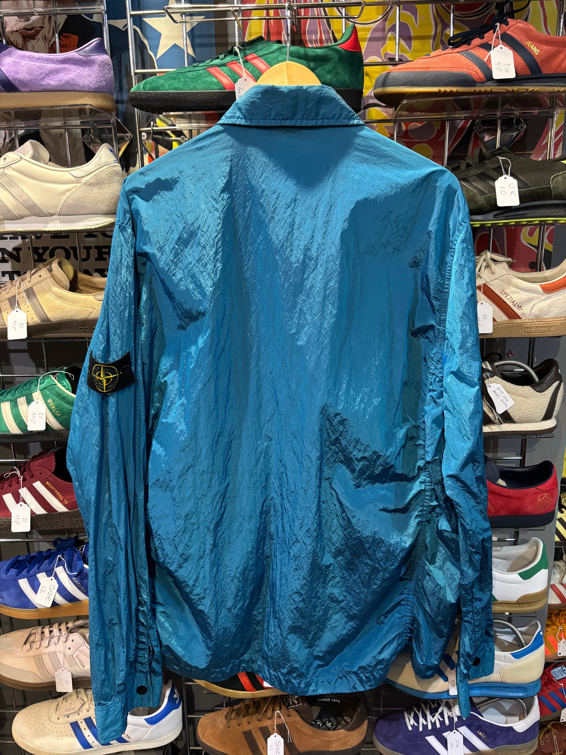 Stone Island Nylon Metal Overshirt Electric Blue/Cobalt SS18 Label 3XL (Fits XL-2XL)