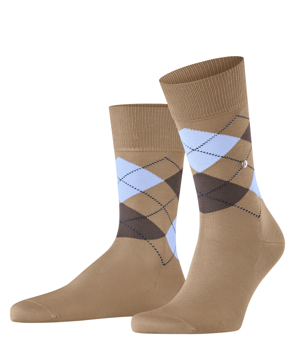 Burlington Manchester socks in Beige, front view