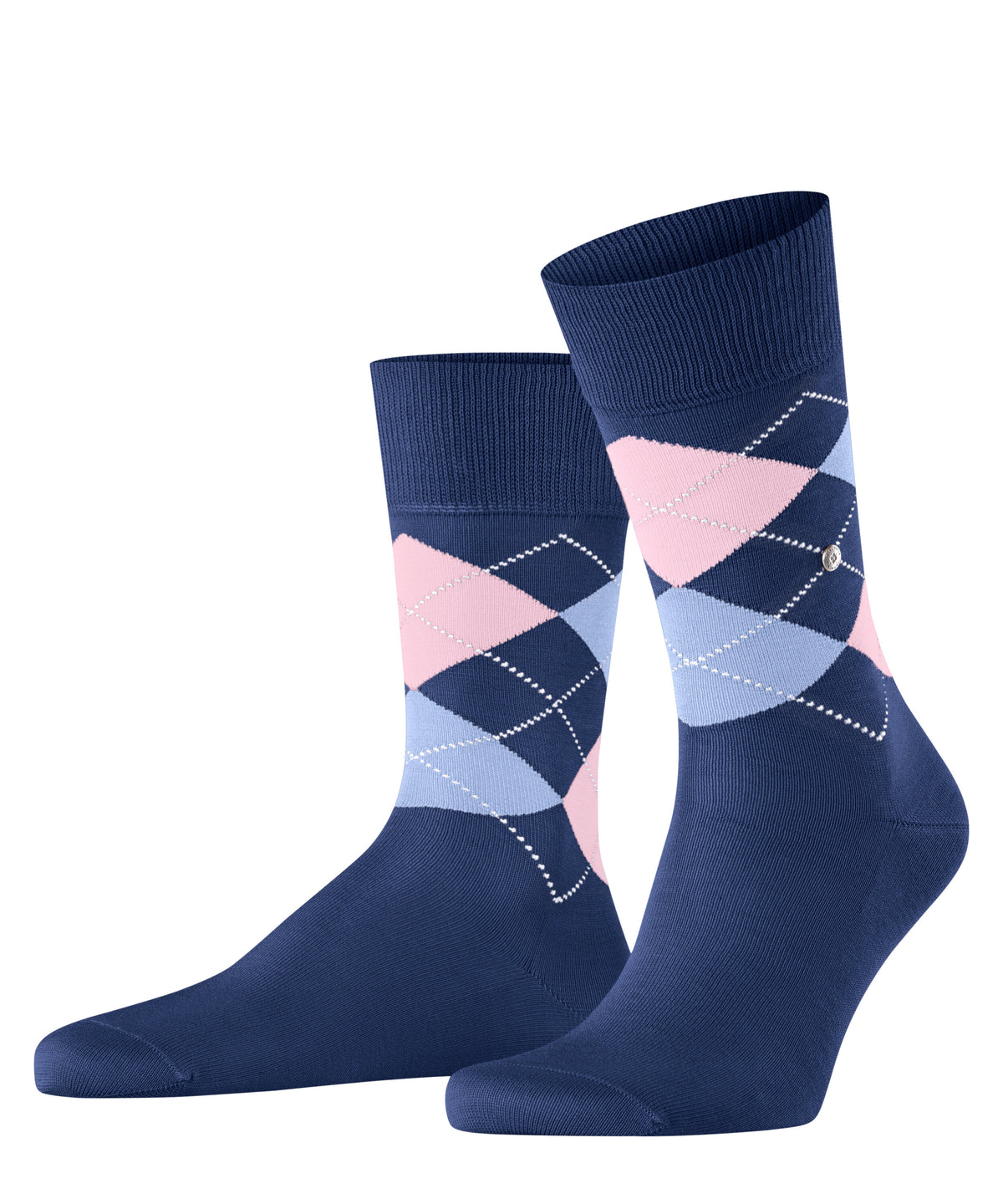 Burlington Manchester socks in Night Blue, front view