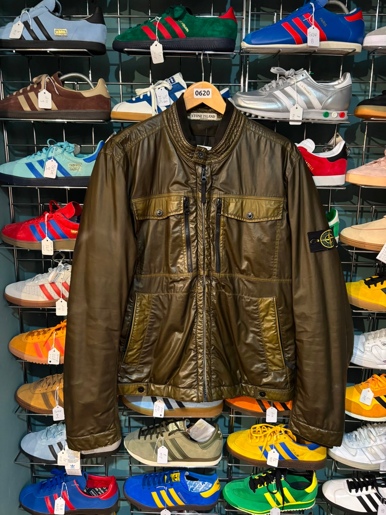 Stone Island Mussola Gommata Jacket Olive - Front