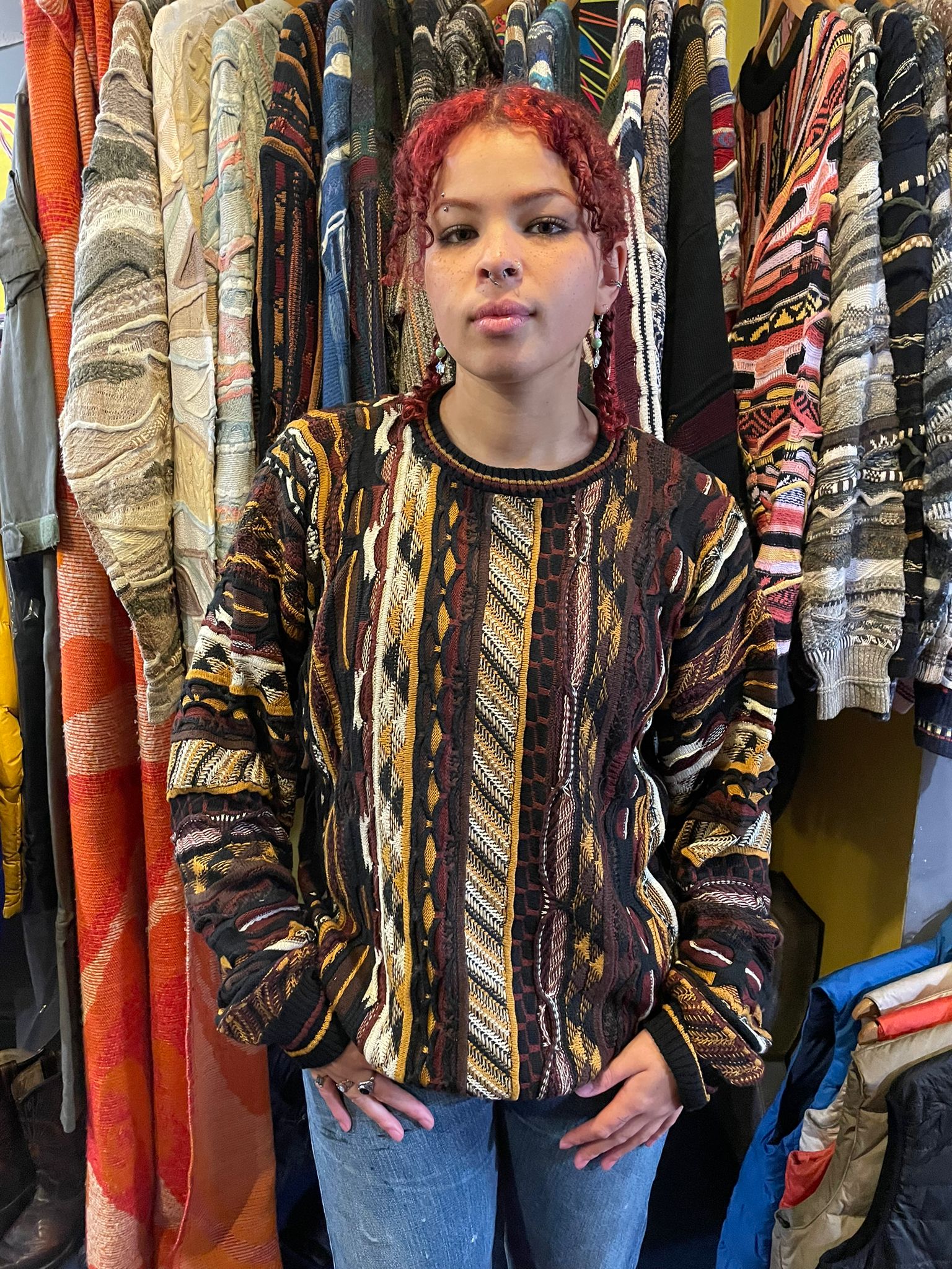 Coogi-Style 90s Pullover Jumper