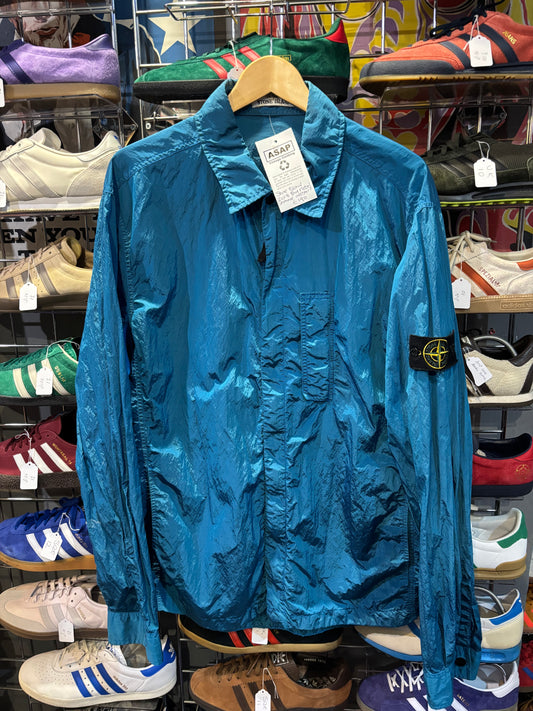 Stone Island Nylon Metal Overshirt Electric Blue/Cobalt SS18 Label 3XL (Fits XL-2XL)