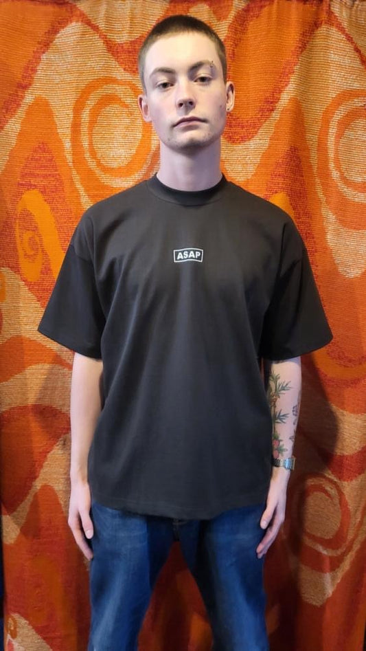 ASAP LOGO TEE - BOXY FIT - BLACK - MEDIUM