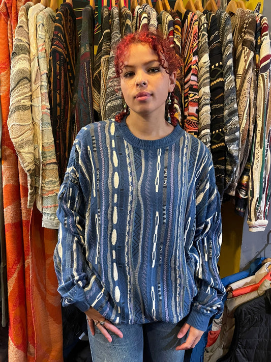 Coogi-Style 90s Pullover Jumper