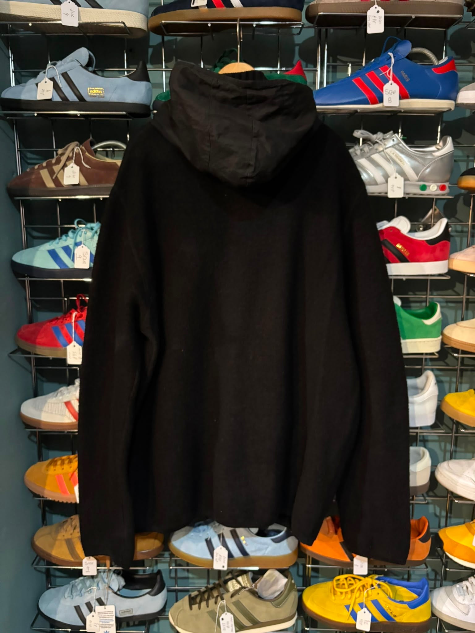 C.P. Company Wool Hooded Zip Jacket Black — Back
