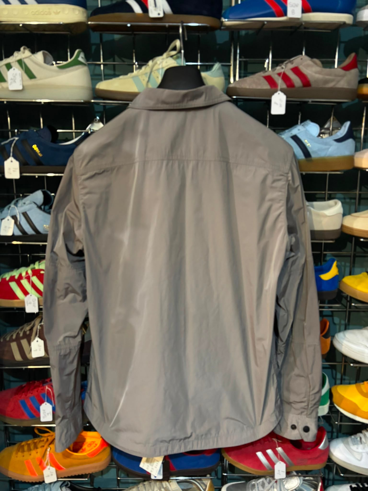 Belstaff Lightweight Overshirt Jacket Stone Grey - front view