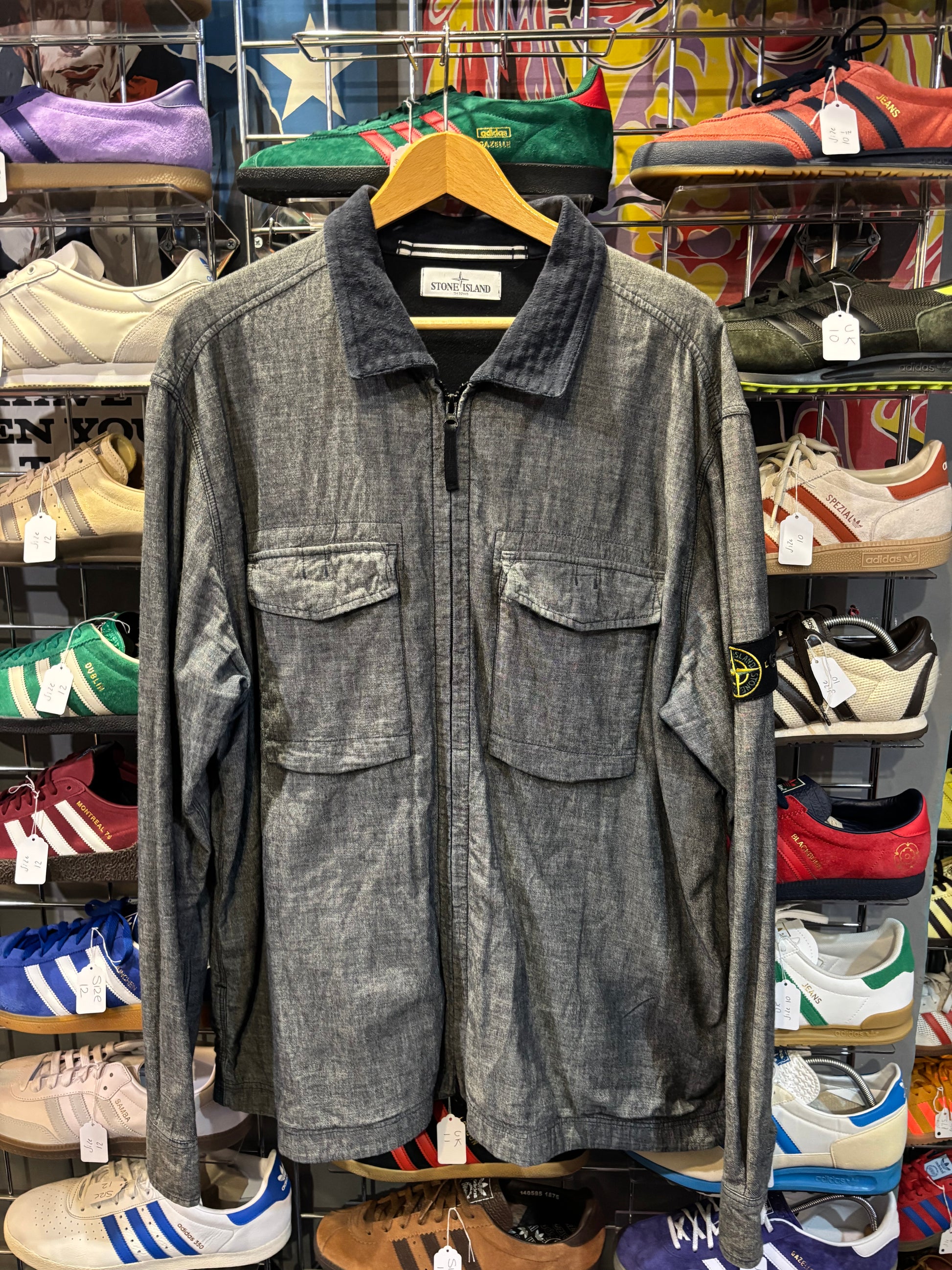 Stone Island Chambray Effect Overshirt AW2012 ART. 571510112 Label XL