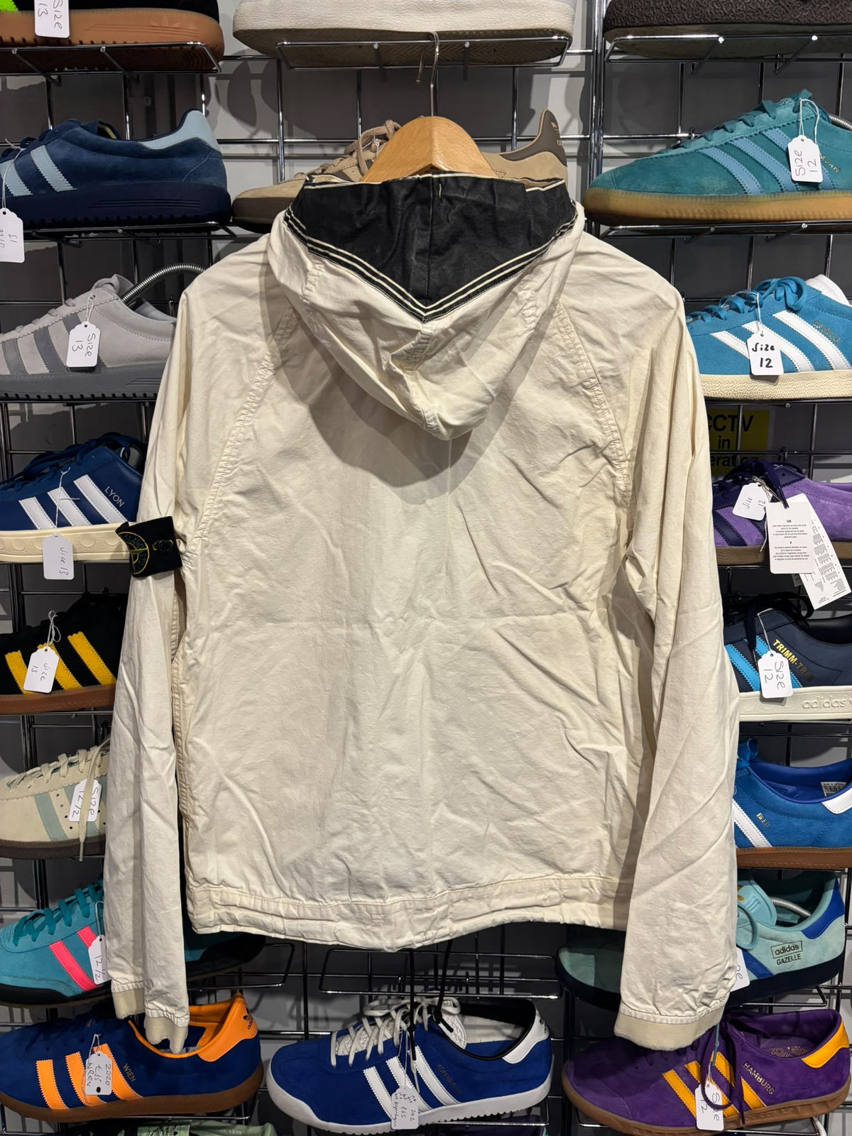 Stone Island cream canvas jacket, rear view