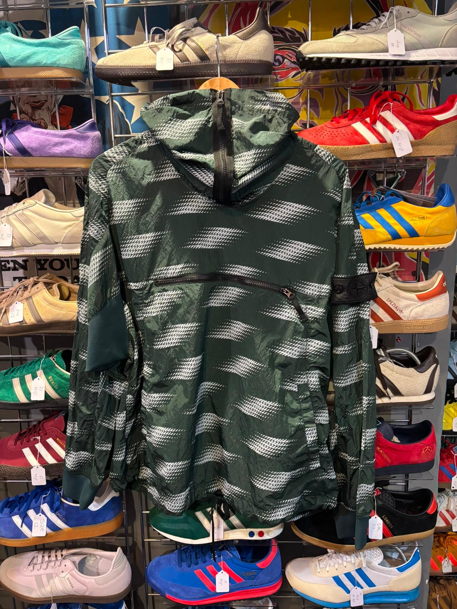Stone Island Geometric Camo Print Smock Jacket - Back
