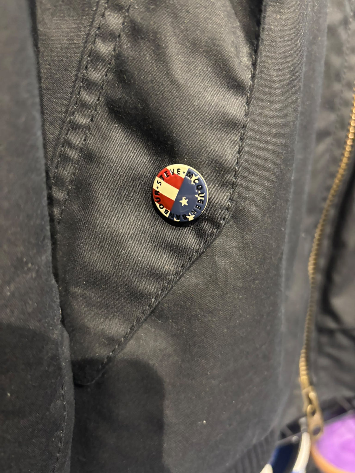 Barbour International Steve McQueen Merchant Waxed Cotton Jacket – Size L (MWX0465BK11)