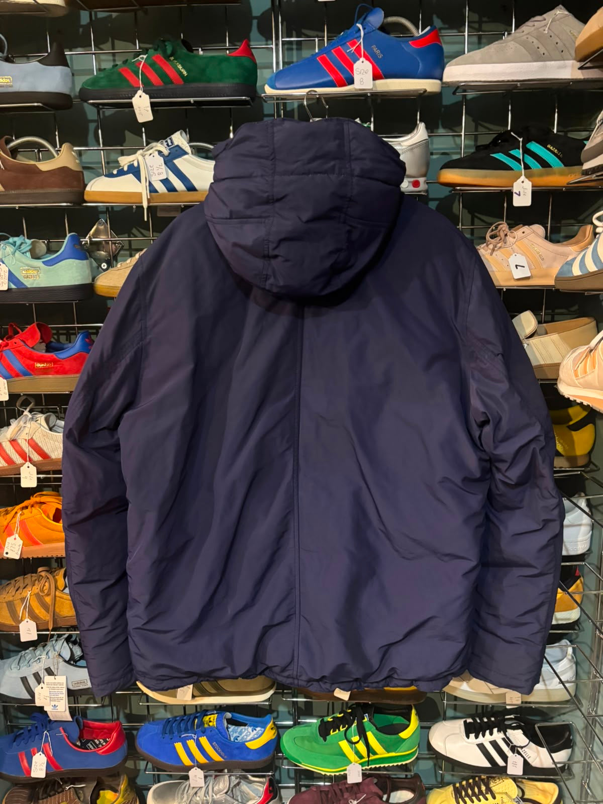 Stone Island Duck Down Hooded Jacket Navy - Back