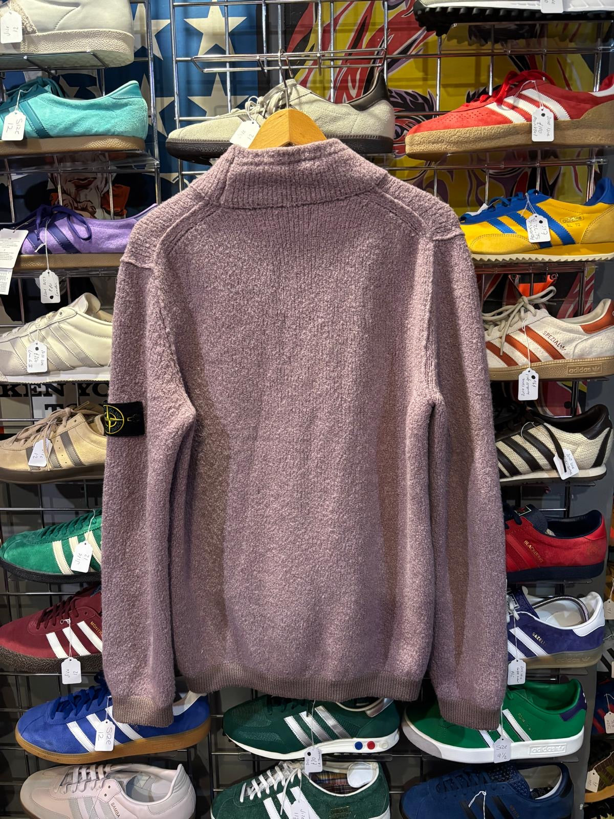 Stone Island Polyamide Knit Jumper Pink Mauve - Back