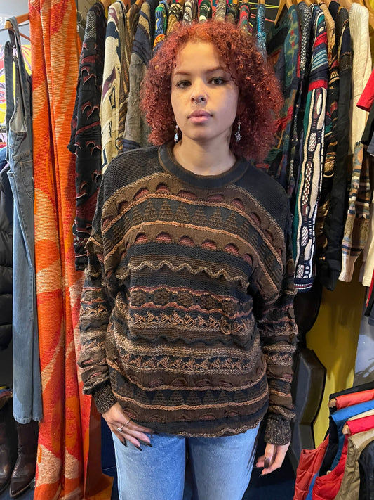 Coogi-Style 90s Pullover Jumper