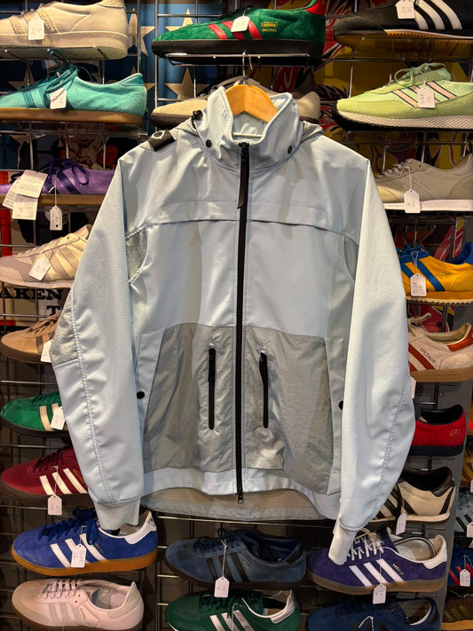 C.P. Company Mixed Fabric Hooded Jacket Ice Blue - Front