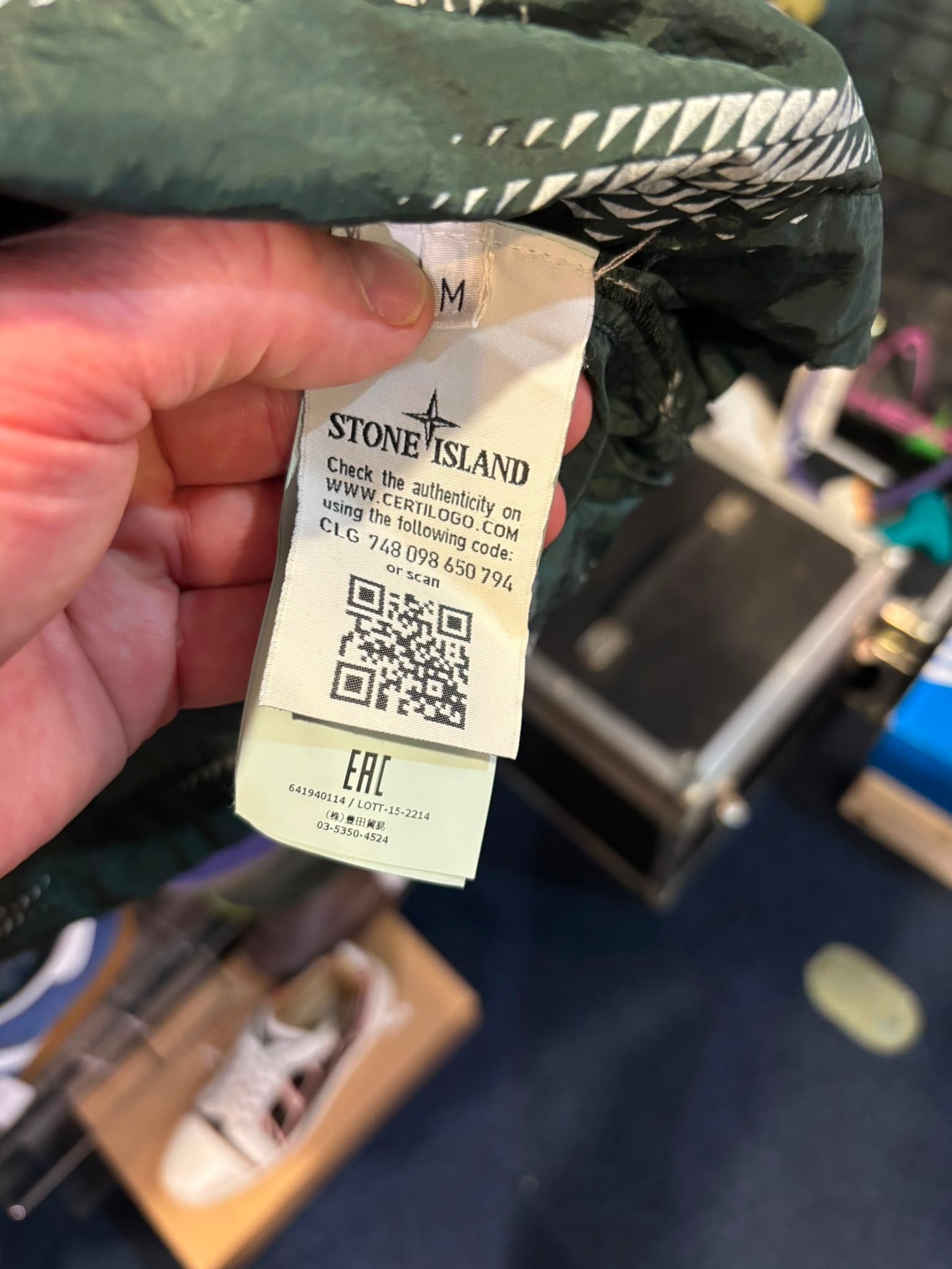 Stone Island Geometric Camo Print Smock Jacket - Certilogo authentication label size M