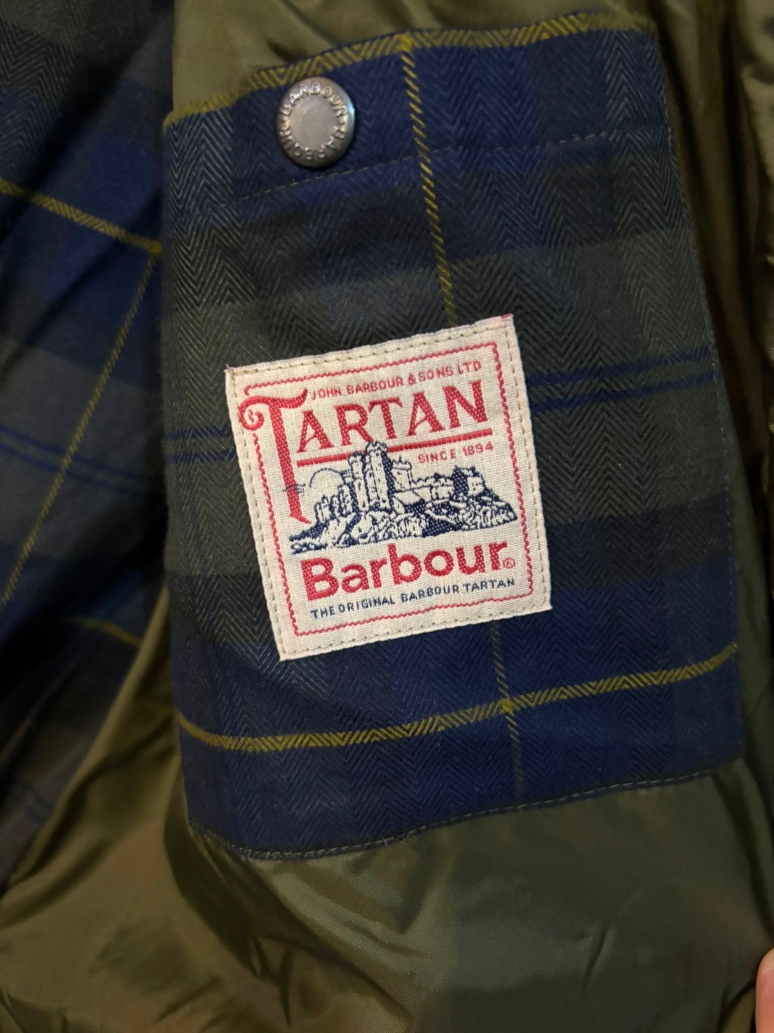 Barbour Dalbigh Quilted Parka - Original Barbour Tartan lining label