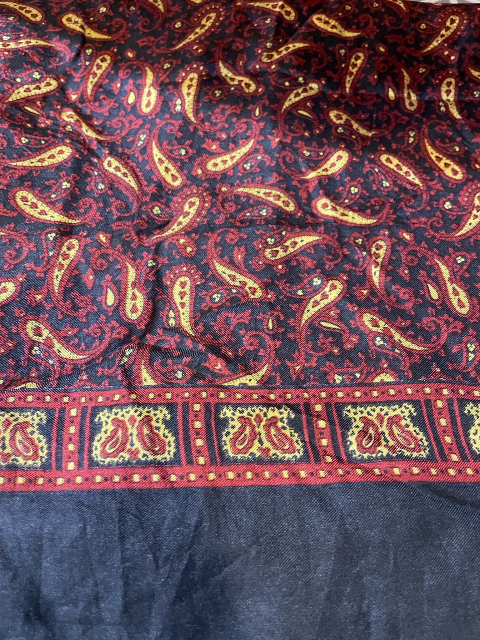 Vintage Paisley Silk Scarf