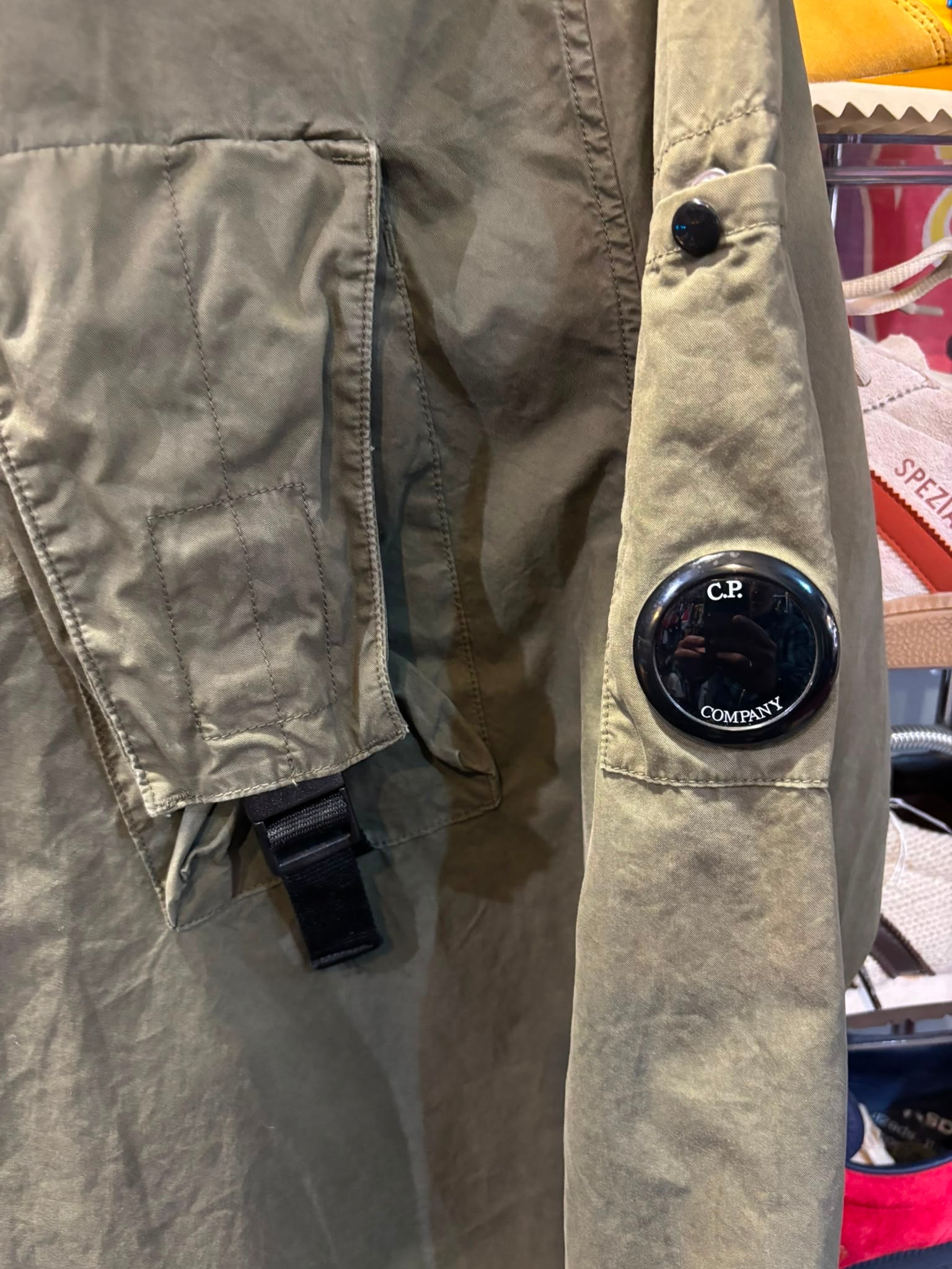C.P. Company Lens Smock Jacket Khaki - Back