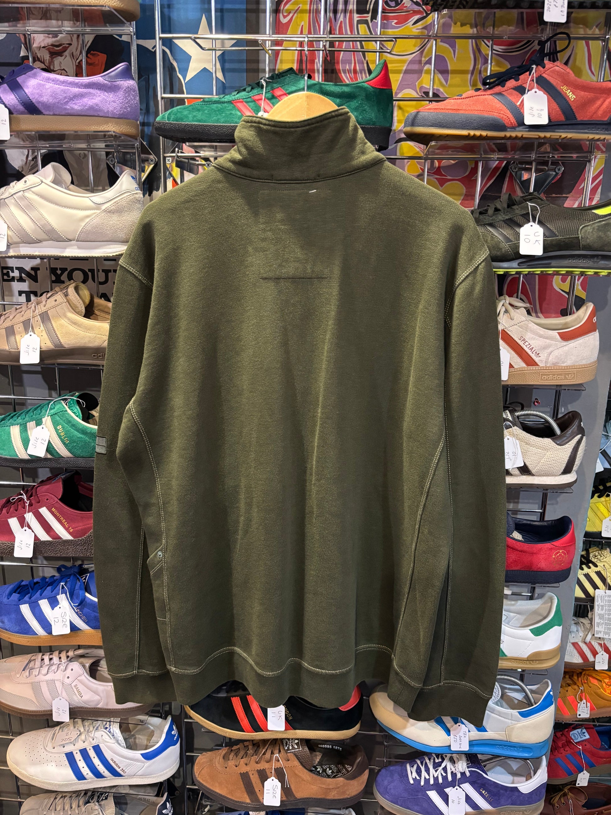 Stone Island Denims 2007 olive green zip sweatshirt jacket back view