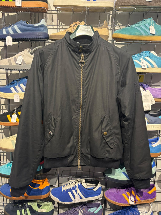 Barbour International Steve McQueen Merchant Waxed Cotton Jacket – Size L (MWX0465BK11)