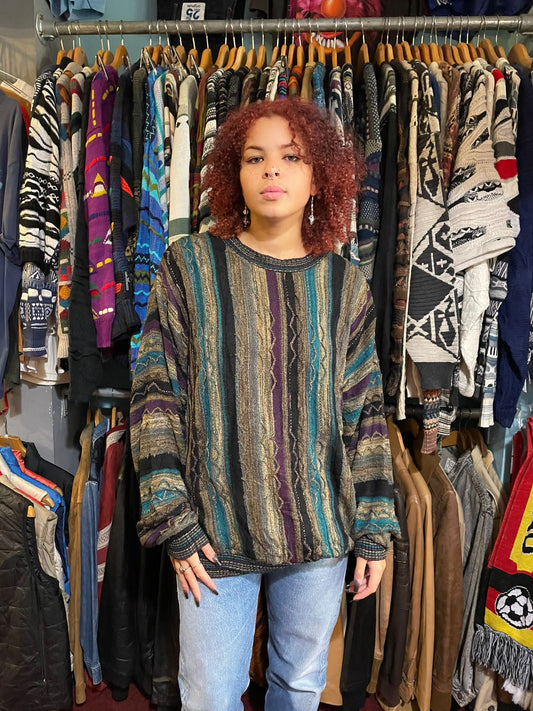 Coogi-Style 90s Pullover Jumper