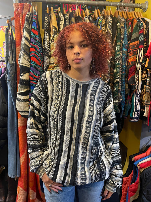 Coogi-Style 90s Pullover Jumper