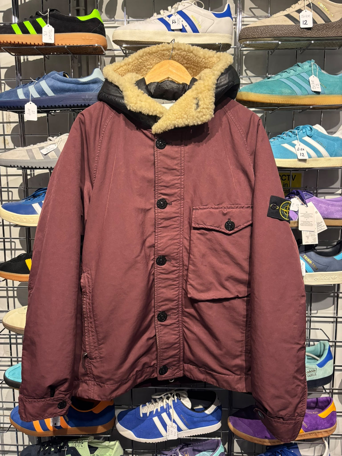 Stone Island A/W 2014 David-TC Down-Lined Parka with Sheepskin Hood