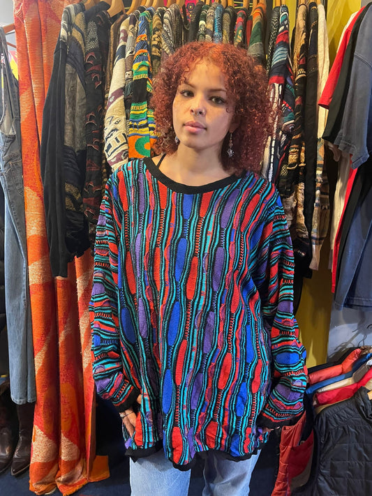 Coogi-Style 90s Pullover Jumper