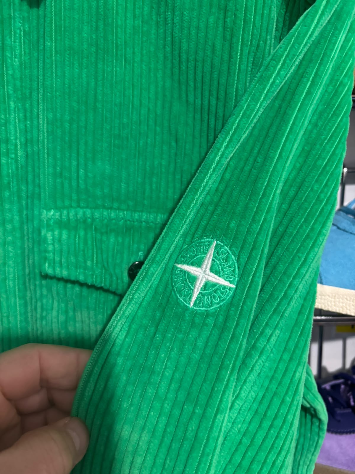 Embroidered Compass Rose sleeve detail