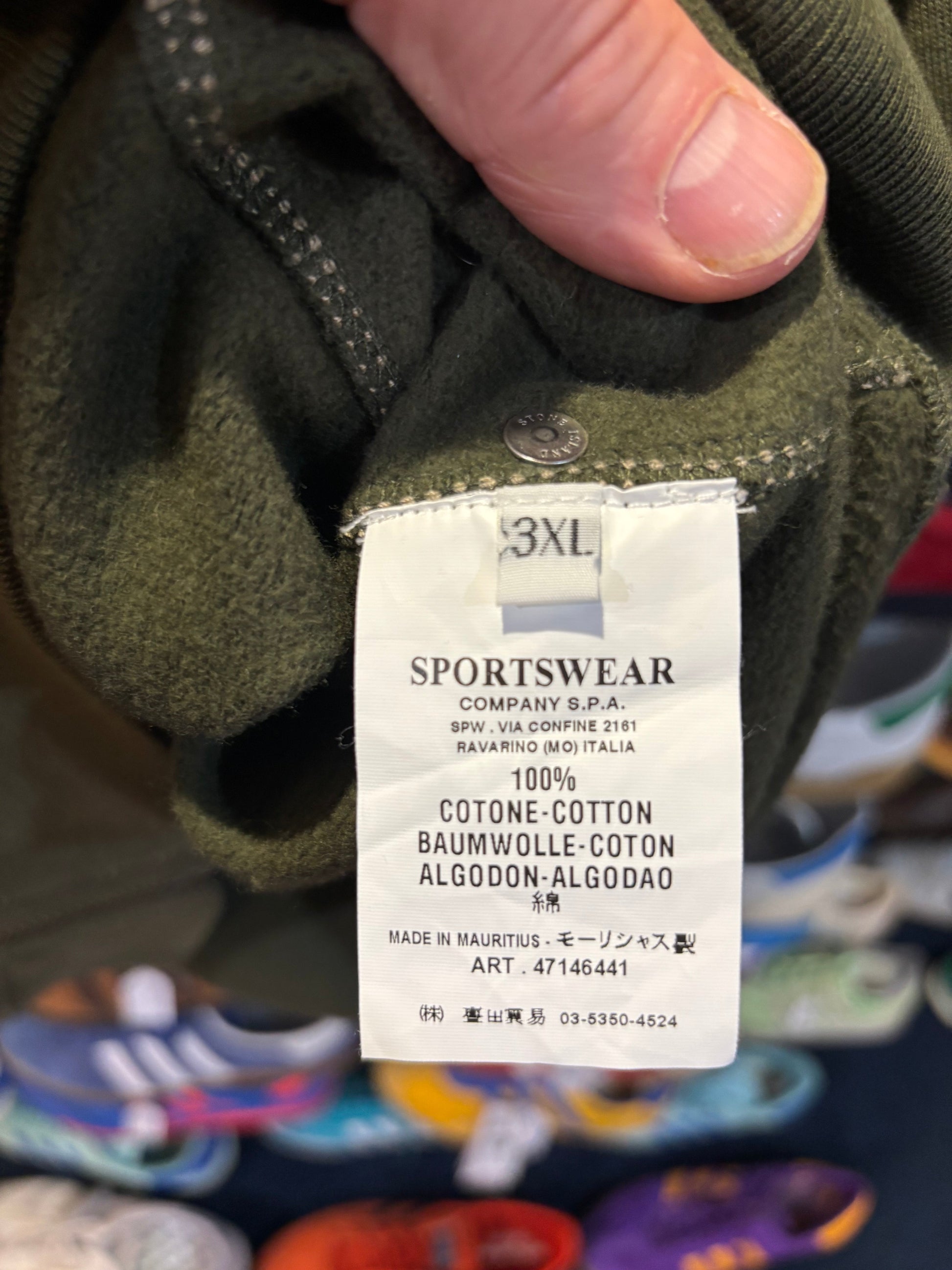 Stone Island Denims size 3XL label, article 47146441