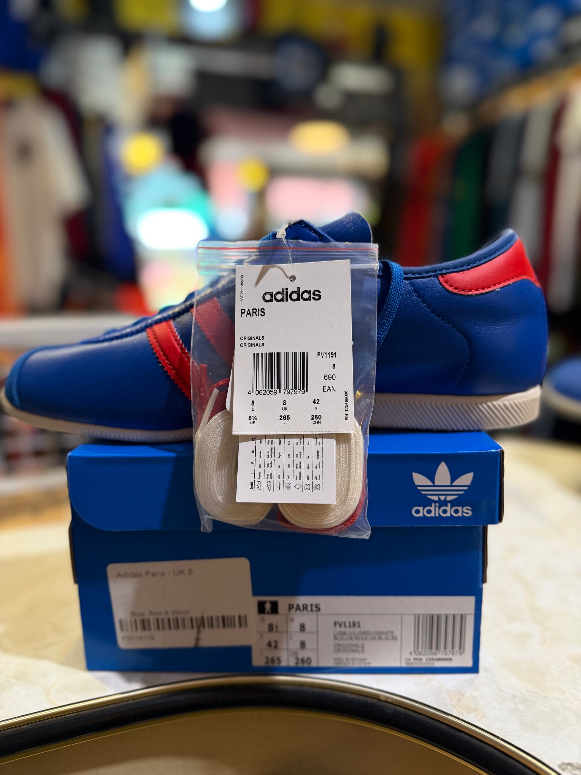 Adidas Paris Blue/Red/White UK 8