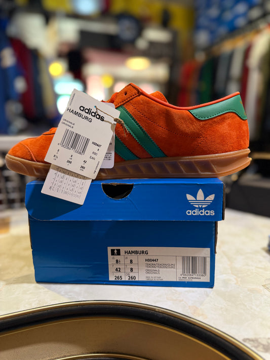 Adidas Hamburg Burnt Orange/Green UK 8