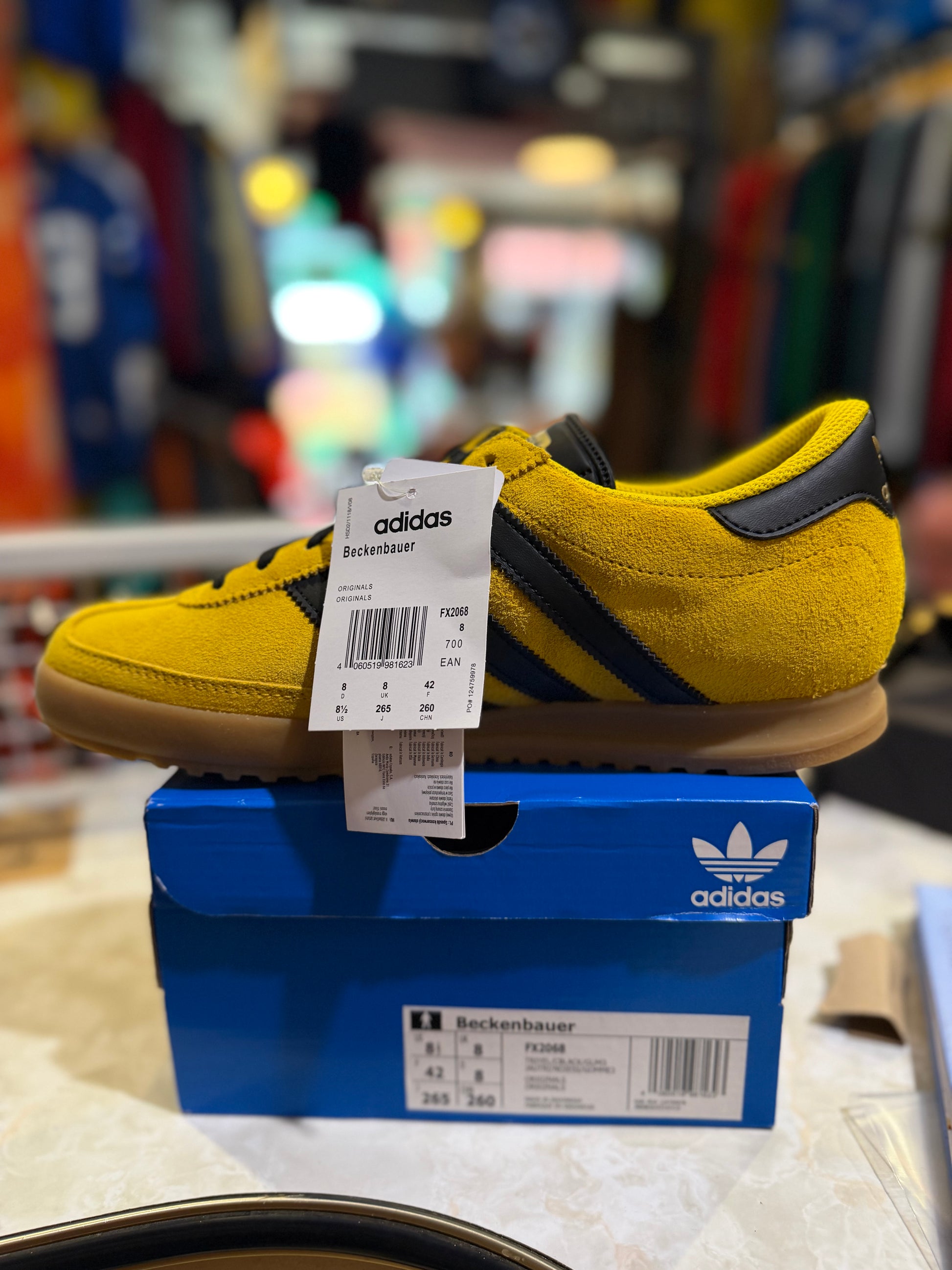 Adidas Beckenbauer Yellow/Black UK 8