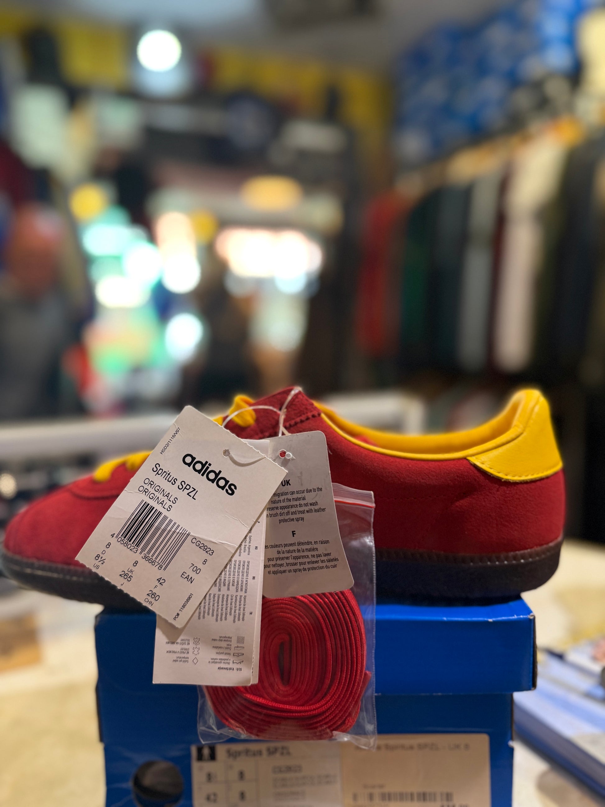 Adidas Spritus SPZL Scarlet/Yellow UK 8