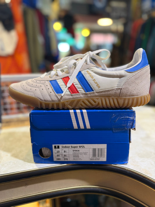 Adidas Indoor Super SPZL White/Blue UK 10