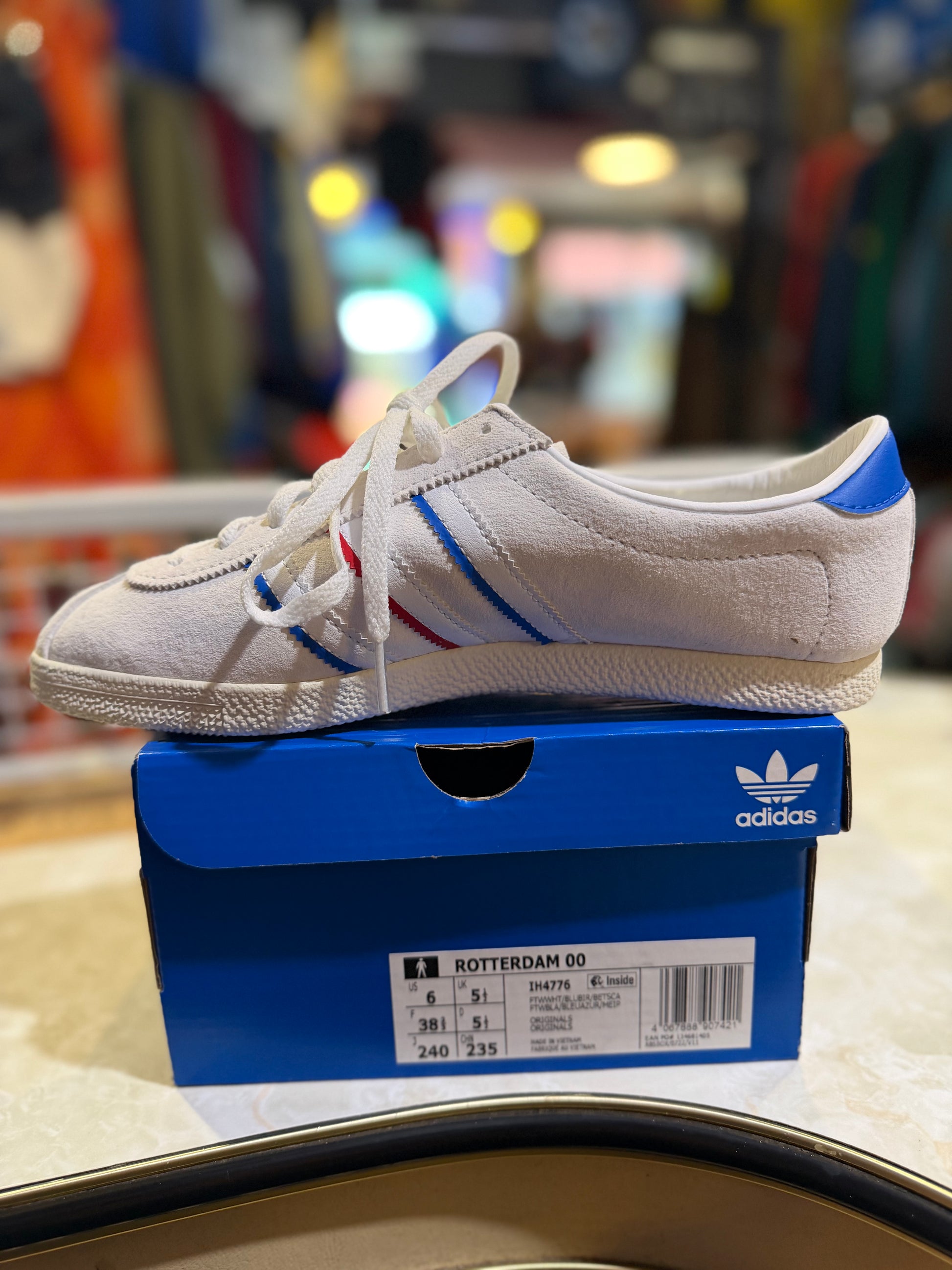 Adidas Rotterdam 00 White/Blue UK 6